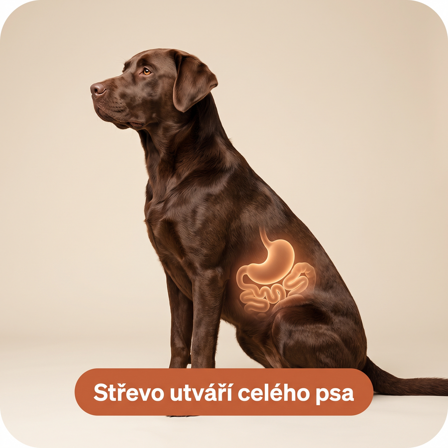 Střeva formují celého psa