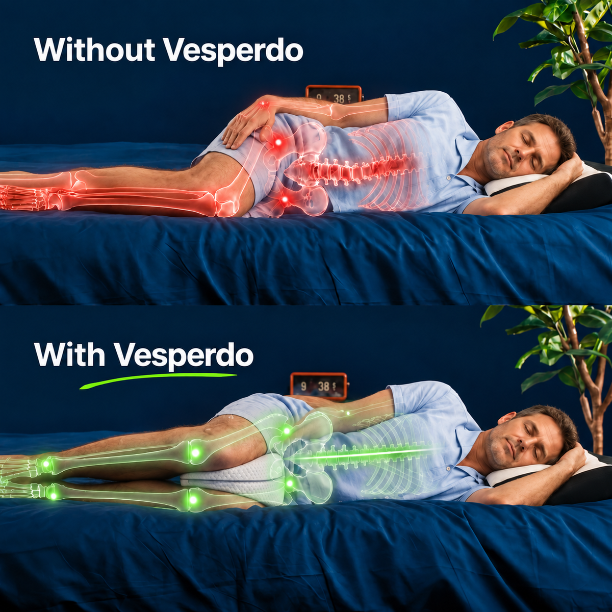 Vesperdo Knee Pillow with Strap