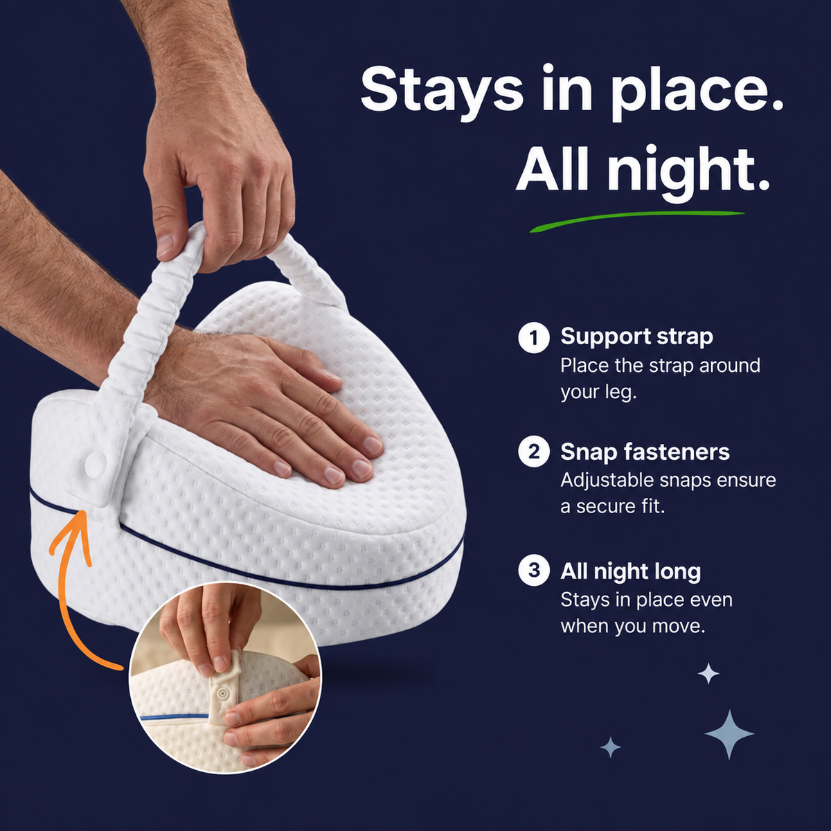 Vesperdo Knee Pillow with Strap