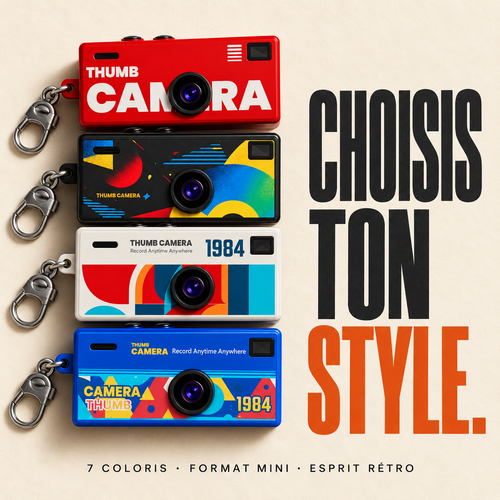 Mini caméra rétro — Pack complet 32 Go